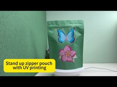 Luxury Design Glossy Spout UV Drukowane Niestandardowe Znowu Zamykane Worki Z Zipem Do Opakowań Kosmetycznych