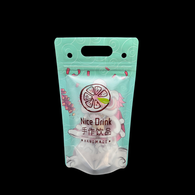 kupować Wielokrotnie używane plastikowe jednobokie, przejrzyste torebki na napoje z otworami ze słomy i otworami wiszącymi dla dorosłych Fit Smoothie Ice Drink Fruit online manufacture