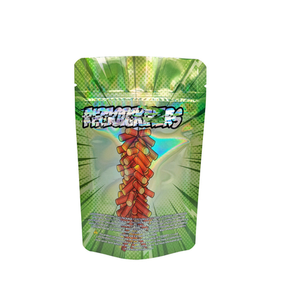 kupować Holograficzny projekt Bezwłasny dla dzieci Mylar Stand Up Pouches For Weed Packaging online manufacture