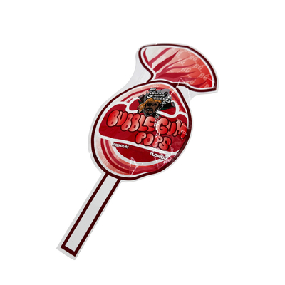 kupować Serdeczne cukierki Lollipop kształt wycinek wielokrotnego użytku płaskie Mylar Zipper torebki dla cukierków Kwiaty liście online manufacture