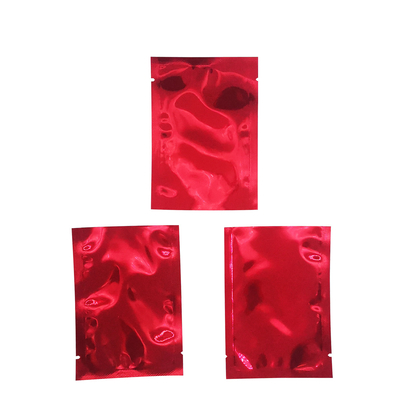 kupować 7x10cm błyszcząca czerwona folia metaliczna Mylar Aluminium otwarte złoża zamknięte do jedzenia, liści herbaty, akcesoriów opakowania online manufacture