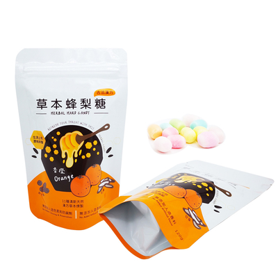 kupować Żywe, błyszczące, ciężkie, lekkoodporne folie Mylar Stand Up Zipper Pockets Custom Printed for Candy Food Packaging online manufacture