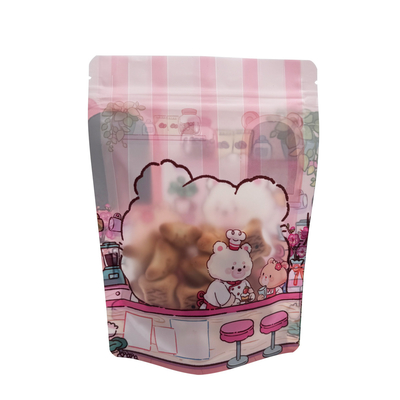 kupować Wzornictwo kreskówkowe na zamówienie Stand Up Zipper Bags For Food Packaging With Window online manufacture
