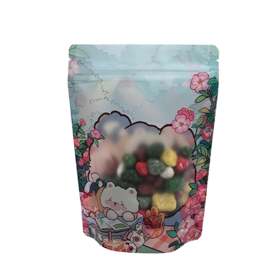 kupować Matte OPP Stand Up Zipper Bags With Bear Head Shape Clear Window Do pakowania żywności online manufacture