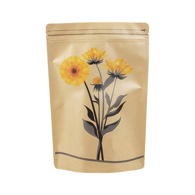 kupować Specjalistyczna folia aluminiowa z plastiku laminowana stand up Kraft Zip Lock Pocket for Dry Food Tea Leaves Coffee Bean Packaging online manufacture