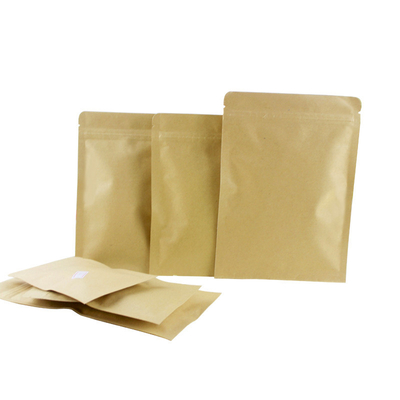 kupować Aluminiowa folia wykończona cieplnym papierem kraftem płaskie torba z zamkiem do ziaren kawy liście herbaty przekąski opakowania spożywcze online manufacture