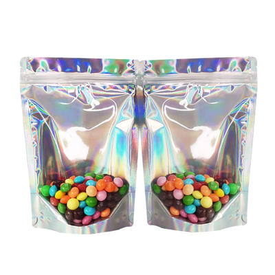 kupować 5x7 Inch Ziplock Heat Sealable Holograficzne ponownie zamknięte Stand Up Pockets for Parties online manufacture