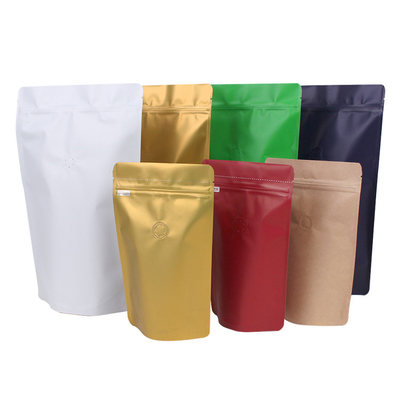 kupować Premium Stand Up Coffee Bags z zawórem odgazowującym do pakowania ziaren kawy, mielonego kawy, liści herbaty online manufacture