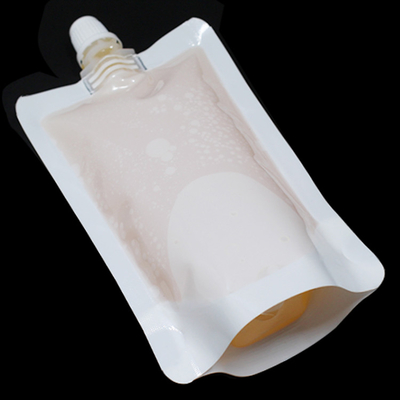 kupować Zastosowalne drukowanie grawerowe Mleko białe Stand Up Spout Pockets For Beverage Supermarket online manufacture