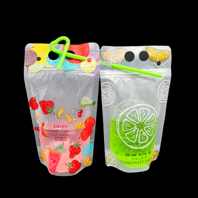 16oz Niestandardowe Alkoholiczne Worki Do Picia Stoją Zipper Wielokrotnie używalny Worek Do Picia Na Urodziny
