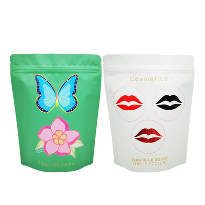 Luxury Design Glossy Spout UV Drukowane Niestandardowe Znowu Zamykane Worki Z Zipem Do Opakowań Kosmetycznych