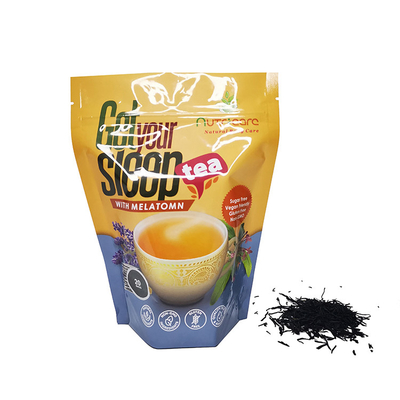 Niestandardowy projekt Aluminiowa folia Liner Tea Stand Up Pockets Opakowanie dla świeżych Luźne liście liści herbaty Kawa ziarna Żywność