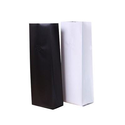 Strona Gusset Back Seal Cztery Strona Seal Folia wyłożone płaskie dolne worki do kawy 0,5 lb 1 lb 2 lb Biały Czarny z zawór odgazowania