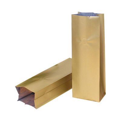 Glossy Matte Laminated Four Side Seal Coffee Bags 150 Mikronów z zawórem i szklanym krawatem